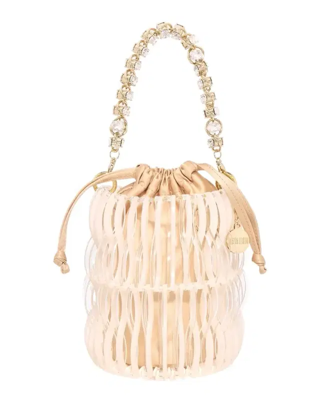 Judith Leiber Couture Harper Resin & Satin Top-Handle Bucket Bag