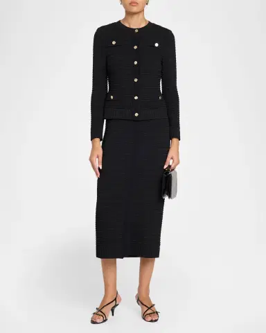 Misook Monochromatic Ottoman Knit Maxi Skirt | Thumbnail 2 Misook Monochromatic Ottoman Knit Maxi Skirt | Thumbnail 2
