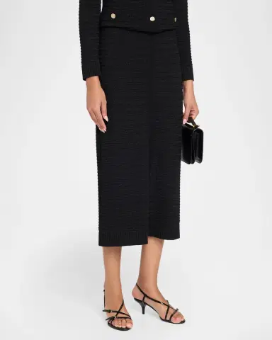 Misook Monochromatic Ottoman Knit Maxi Skirt | Thumbnail 4 Misook Monochromatic Ottoman Knit Maxi Skirt | Thumbnail 4