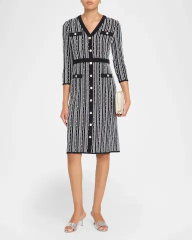 Misook Vertical Stitch Knit Sheath Dress | Thumbnail 2 Misook Vertical Stitch Knit Sheath Dress | Thumbnail 2