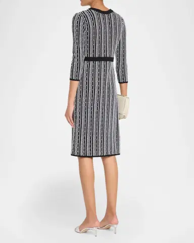 Misook Vertical Stitch Knit Sheath Dress | Thumbnail 3 Misook Vertical Stitch Knit Sheath Dress | Thumbnail 3