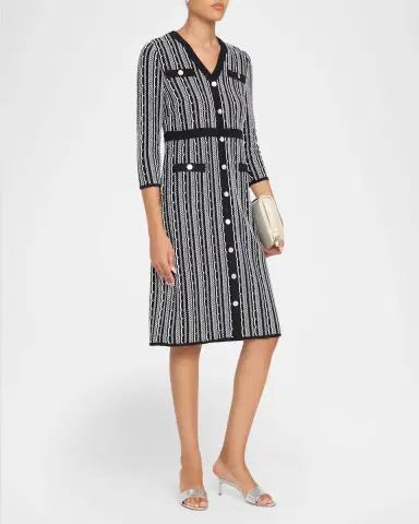 Misook Vertical Stitch Knit Sheath Dress | Thumbnail 4 Misook Vertical Stitch Knit Sheath Dress | Thumbnail 4
