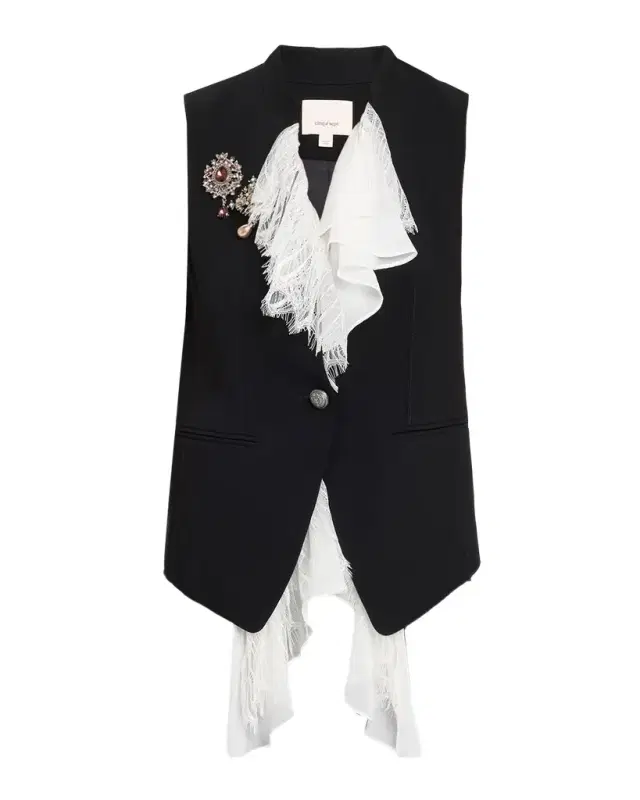 Cinq à Sept Maren Ruffled-Front Vest