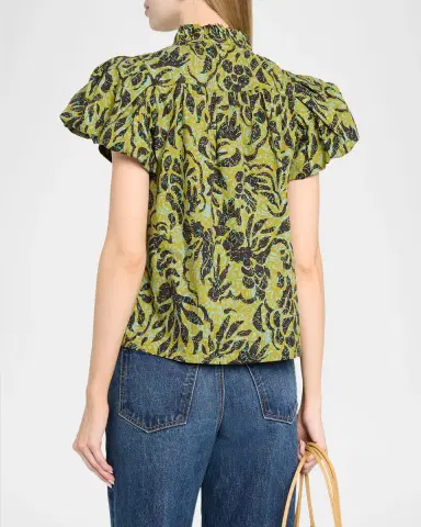 Ulla Johnson Estela Batik Floral Blouse | Thumbnail 3