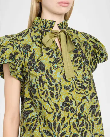 Ulla Johnson Estela Batik Floral Blouse | Thumbnail 5