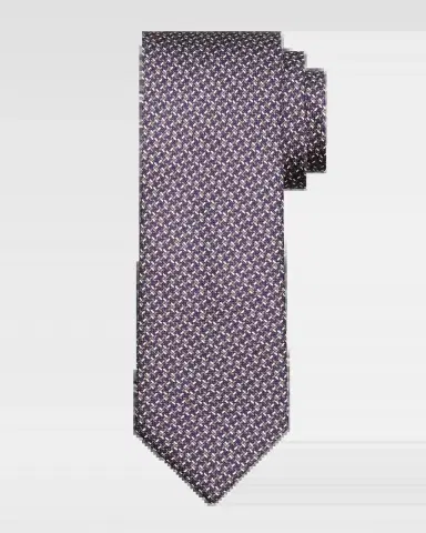 Brioni Men's Micro Print Silk Tie | Thumbnail 2