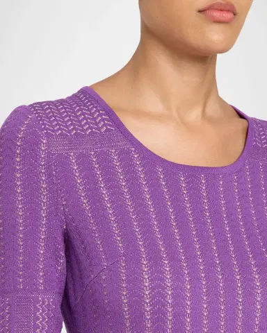 Misook Fit & Flare Multi-Stitch Knit Midi Dress | Thumbnail 5
