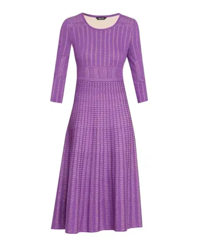 Misook Fit & Flare Multi-Stitch Knit Midi Dress | Thumbnail 1