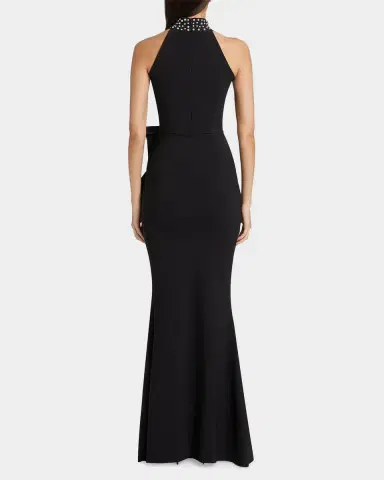 Chiara Boni La Petite Robe Gudrum Faux Pearl Ruffle Gown | Thumbnail 3