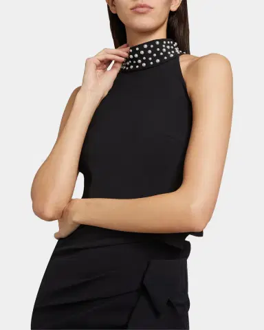 Chiara Boni La Petite Robe Gudrum Faux Pearl Ruffle Gown | Thumbnail 5