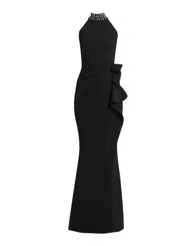 Chiara Boni La Petite Robe Gudrum Faux Pearl Ruffle Gown | Thumbnail 1