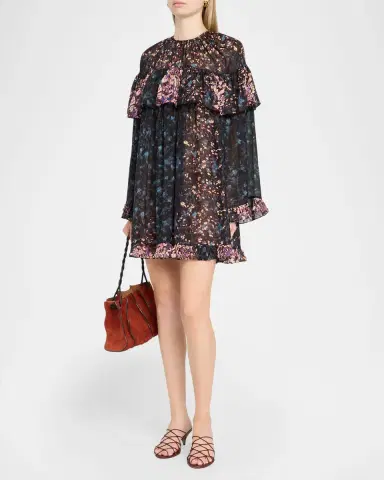 Ulla Johnson Lune Floral Silk Mini Dress | Thumbnail 4 Ulla Johnson Lune Floral Silk Mini Dress | Thumbnail 4