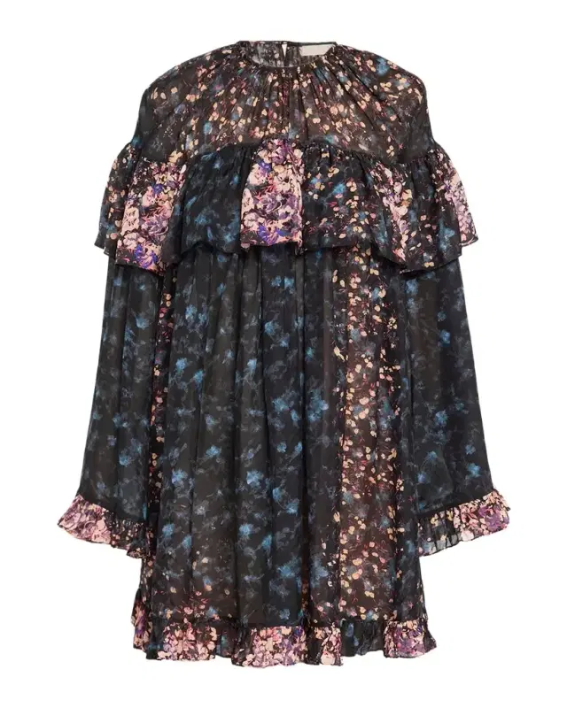 Ulla Johnson Lune Floral Silk Mini Dress