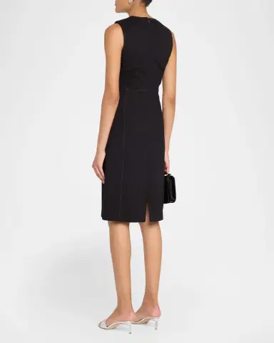 Misook LuxeStretch Contrast Stitch Sheath Dress | Thumbnail 3 Misook LuxeStretch Contrast Stitch Sheath Dress | Thumbnail 3