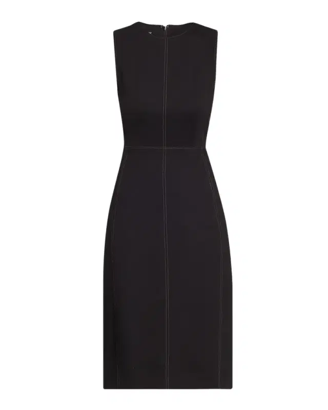 LuxeStretch Contrast Stitch Sheath Dress