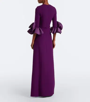 Safiyaa Belen crêpe belted gown | Thumbnail 3