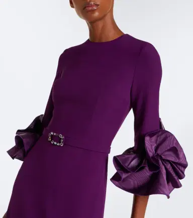 Safiyaa Belen crêpe belted gown | Thumbnail 4