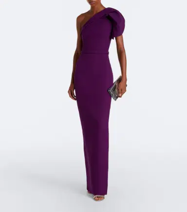 Safiyaa Millie belted crêpe gown | Thumbnail 3