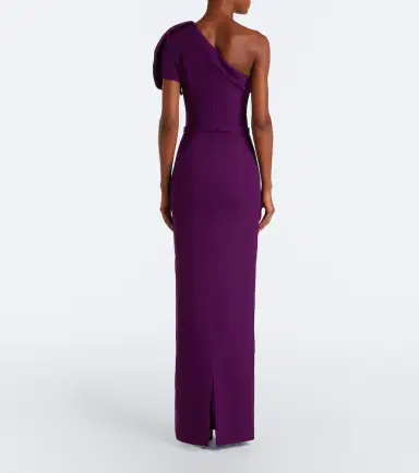 Safiyaa Millie belted crêpe gown | Thumbnail 5