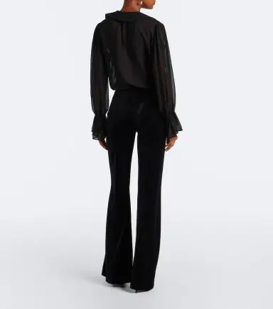Elie Saab Velvet flared pants | Thumbnail 4