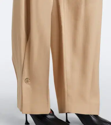 Sportmax Pleated cotton-blend wide-leg pants | Thumbnail 3 Sportmax Pleated cotton-blend wide-leg pants | Thumbnail 3