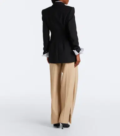 Sportmax Pleated cotton-blend wide-leg pants | Thumbnail 4 Sportmax Pleated cotton-blend wide-leg pants | Thumbnail 4