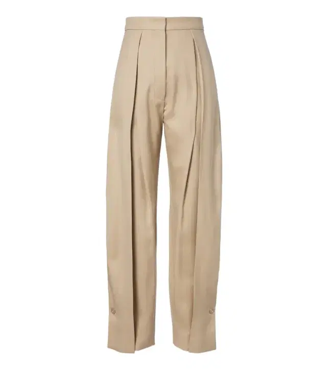 Sportmax Pleated cotton-blend wide-leg pants