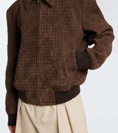 Bottega Veneta Intrecciato suede blouson jacket | Thumbnail 2