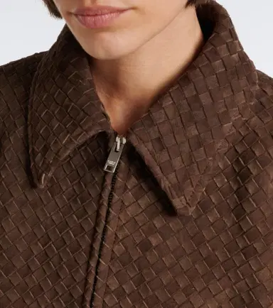 Bottega Veneta Intrecciato suede blouson jacket | Thumbnail 7