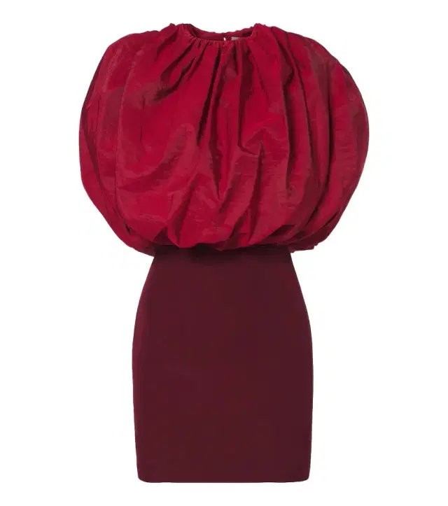 Draped silk-blend minidress