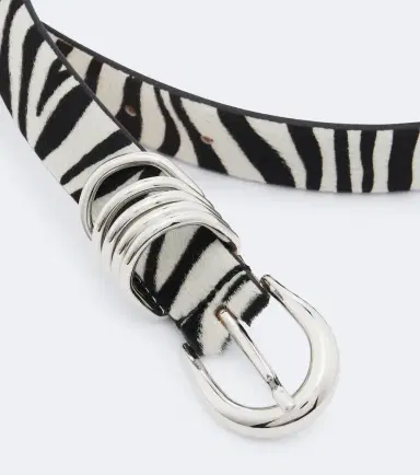 Dehanche Déhanche Hollyhock zebra-print calf hair belt | Thumbnail 2