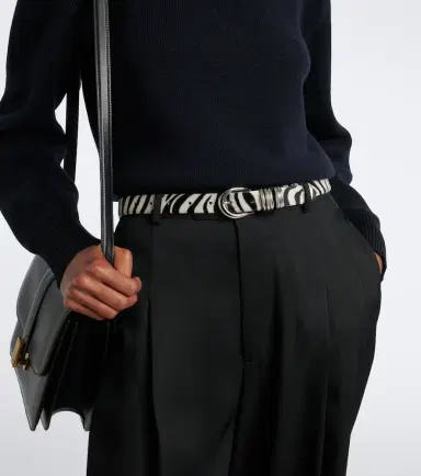 Dehanche Déhanche Hollyhock zebra-print calf hair belt | Thumbnail 3