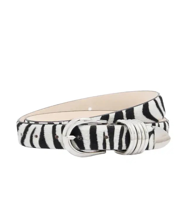 Dehanche Déhanche Hollyhock zebra-print calf hair belt