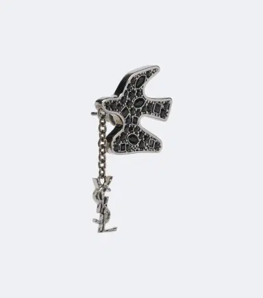 Saint Laurent Cassandre crystal-embellished earrings | Thumbnail 4