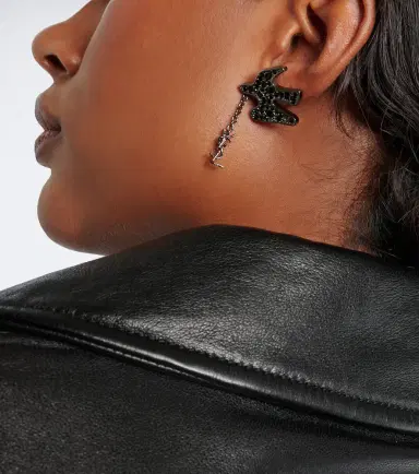 Saint Laurent Cassandre crystal-embellished earrings | Thumbnail 5