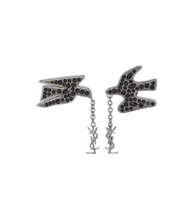 Saint Laurent Cassandre crystal-embellished earrings | Thumbnail 1