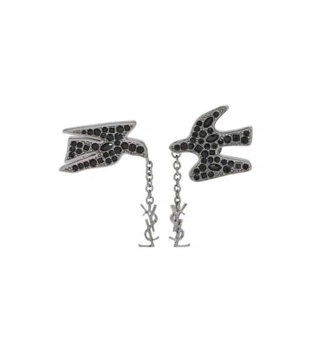 Saint Laurent Cassandre crystal-embellished earrings
