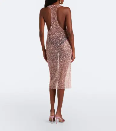 The New Arrivals Ilkyaz Ozel Olympia sequined silk midi dress | Thumbnail 2