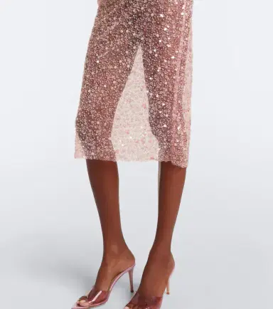The New Arrivals Ilkyaz Ozel Olympia sequined silk midi dress | Thumbnail 4