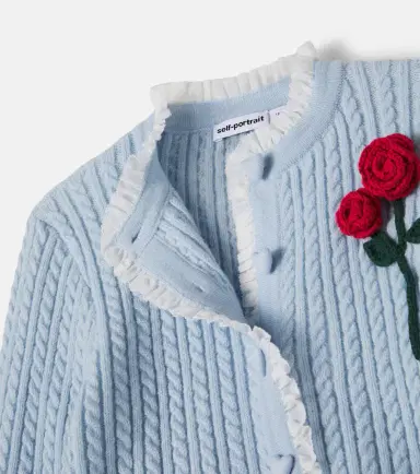 Self-Portrait Kids Ruffled cardigan | Thumbnail 3