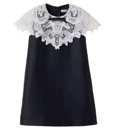 Self-Portrait Kids Lace-trimmed satin dress | Thumbnail 1