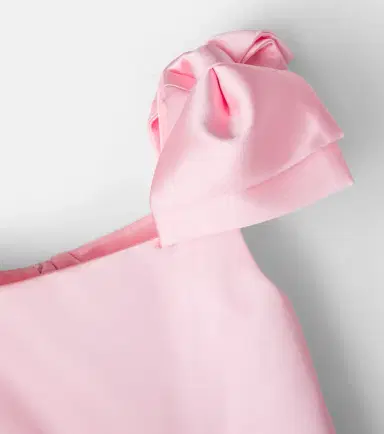 Self-Portrait Kids Bow-detail satin dress | Thumbnail 3