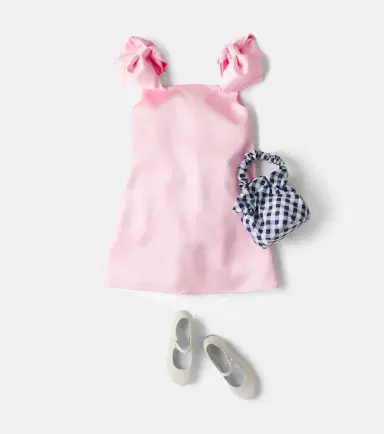 Self-Portrait Kids Bow-detail satin dress | Thumbnail 4