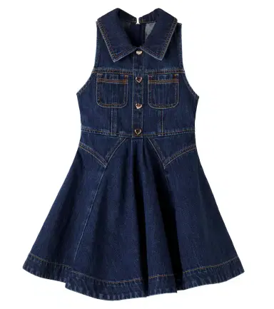 Self-Portrait Kids Denim dress | Thumbnail 1