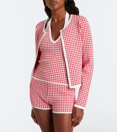 Posse Micah gingham halterneck top | Thumbnail 4