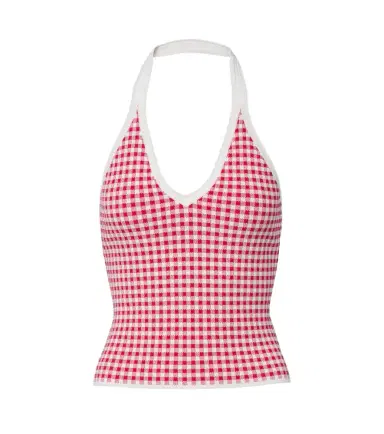 Posse Micah gingham halterneck top | Thumbnail 1