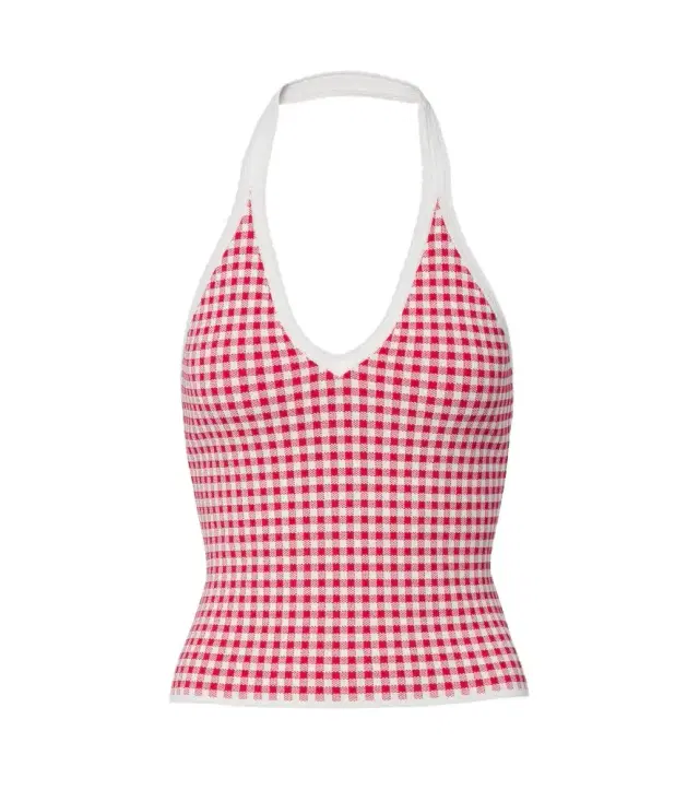 Posse Micah gingham halterneck top