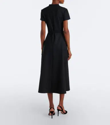 Oscar de la Renta Belted embellished wool-blend midi dress | Thumbnail 6 Oscar de la Renta Belted embellished wool-blend midi dress | Thumbnail 6