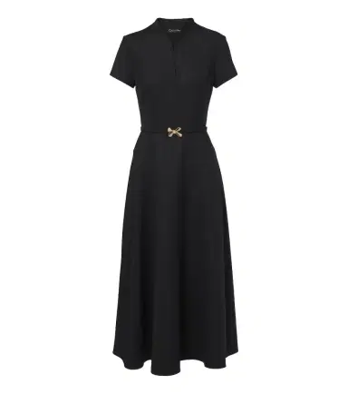 Oscar de la Renta Belted embellished wool-blend midi dress | Thumbnail 1 Oscar de la Renta Belted embellished wool-blend midi dress | Thumbnail 1