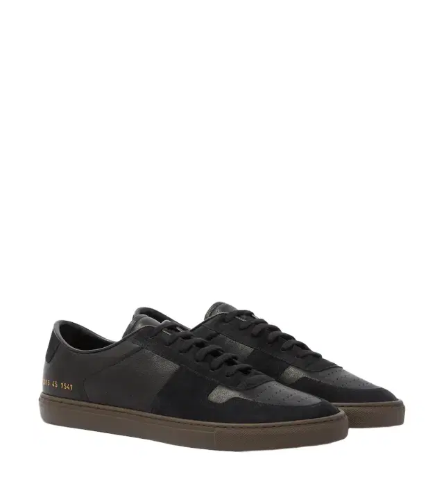 Common Projects Bball Duo suede-trimmed leather sneakers